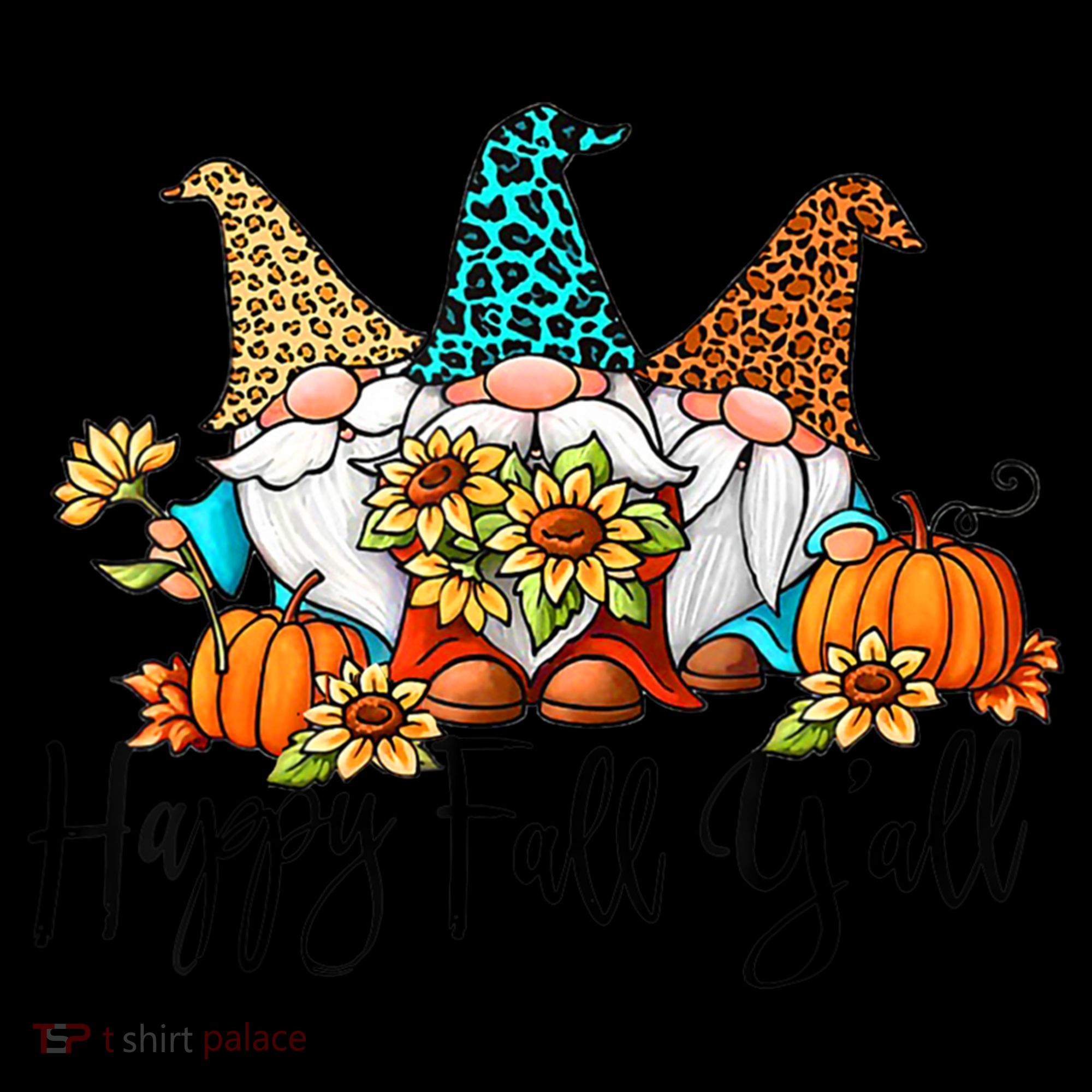 Happy Fall Y'all Gnomes Leopard Pumpkin Autumn Thanksgiving Gift Coffee Mug