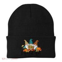 Happy Fall Y'all Gnomes Leopard Pumpkin Autumn Thanksgiving Gift Beanie thumb 0