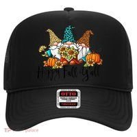Happy Fall Y'all Gnomes Leopard Pumpkin Autumn Thanksgiving Gift Hat thumb 0
