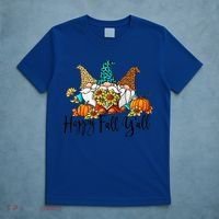 Happy Fall Y'all Gnomes Leopard Pumpkin Autumn Thanksgiving Gift T-Shirt thumb 5