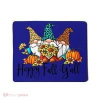 Happy Fall Y'all Gnomes Leopard Pumpkin Autumn Thanksgiving Gift Mousepad thumb 0