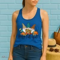 Happy Fall Y'all Gnomes Leopard Pumpkin Autumn Thanksgiving Gift Women's Tank Top thumb 2