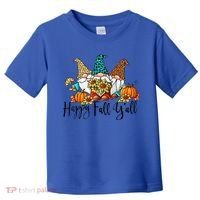 Happy Fall Y'all Gnomes Leopard Pumpkin Autumn Thanksgiving Gift Toddler T-Shirt thumb 0