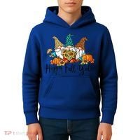 Happy Fall Y'all Gnomes Leopard Pumpkin Autumn Thanksgiving Gift Kids Hoodie thumb 4