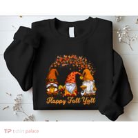 Happy Fall YAll Autumn Thanksgiving Fall Season Gnome Sweatshirt thumb 2