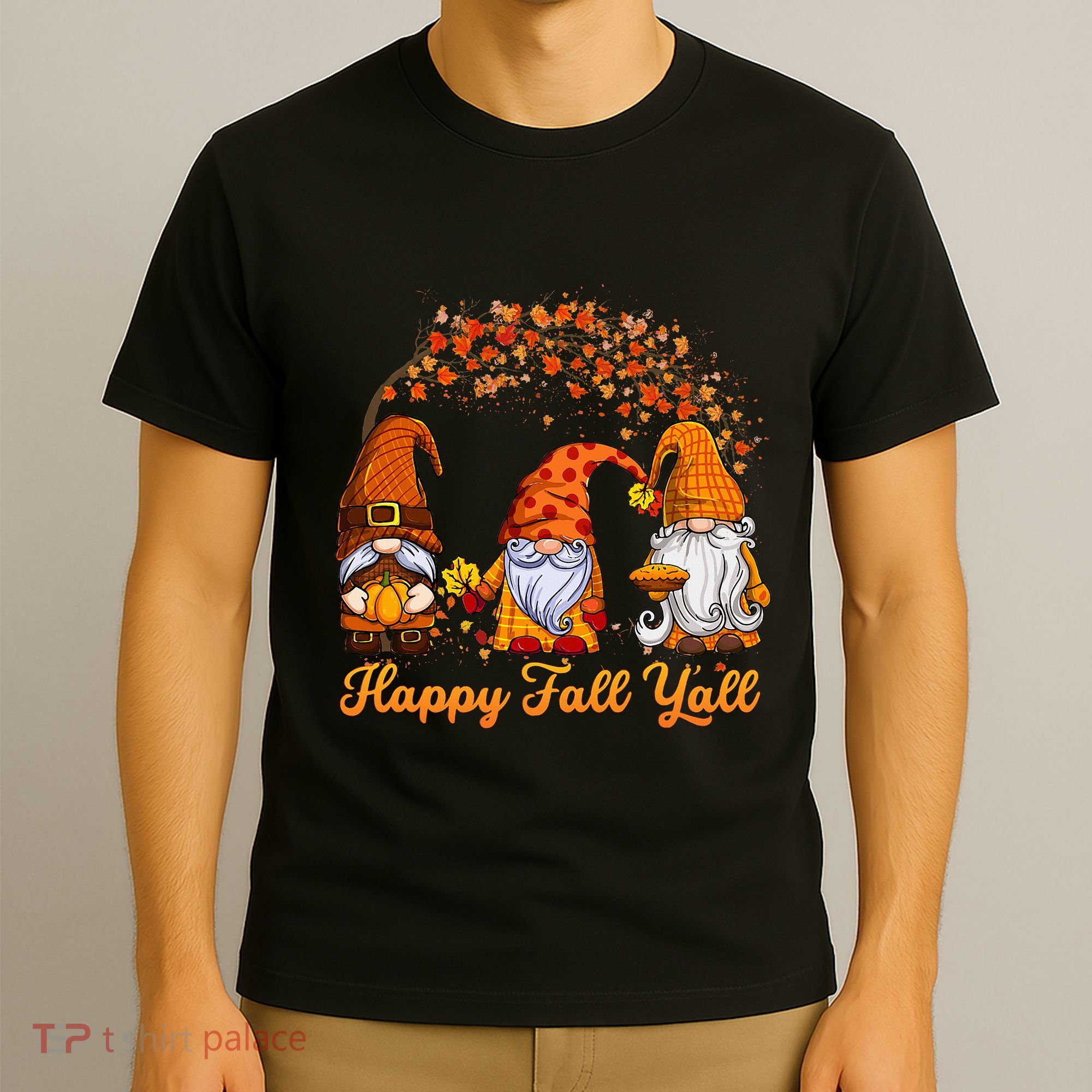 Happy Fall YAll Autumn Thanksgiving Fall Season Gnome T-Shirt