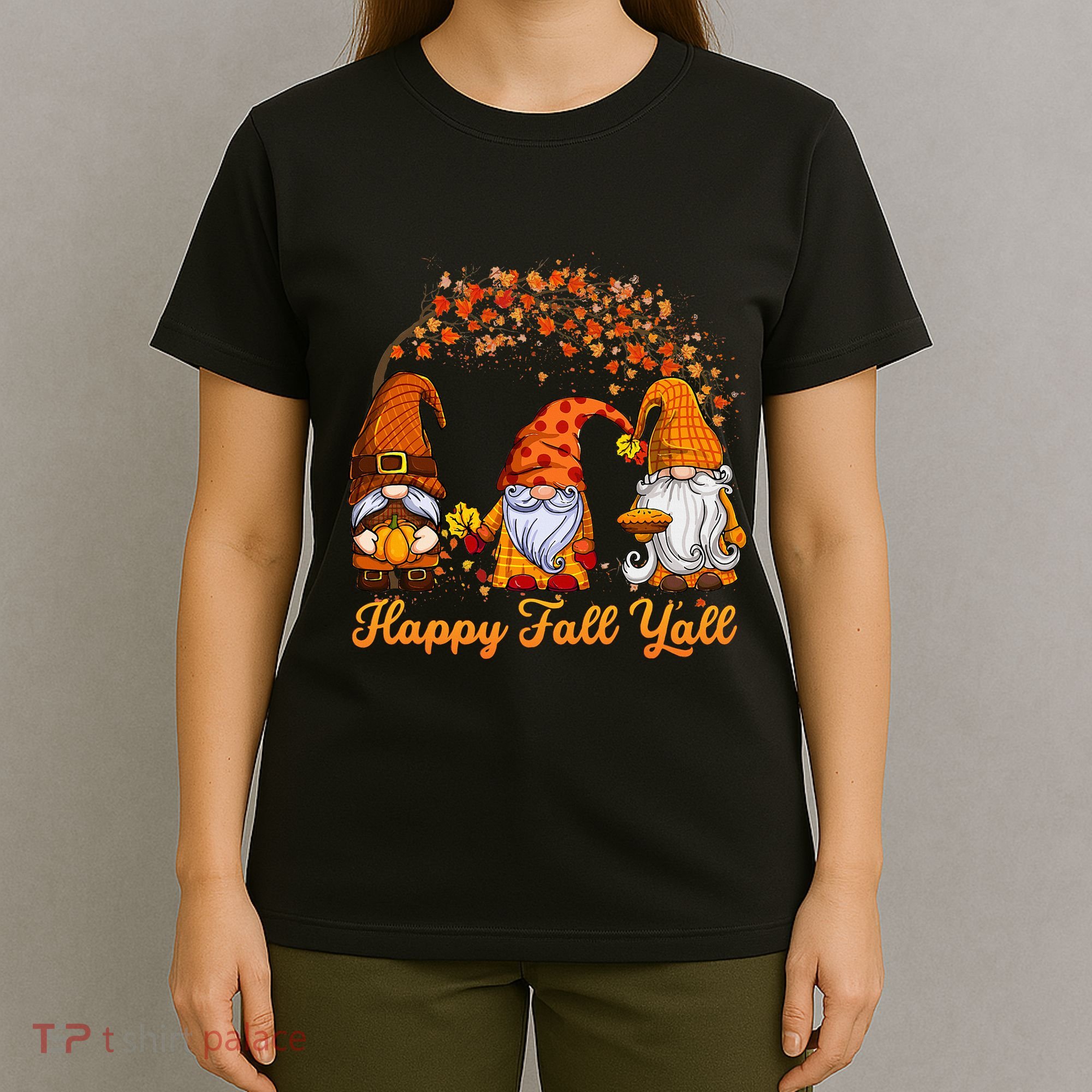 Happy Fall YAll Autumn Thanksgiving Fall Season Gnome T-Shirt