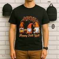 Happy Fall YAll Autumn Thanksgiving Fall Season Gnome T-Shirt thumb 6