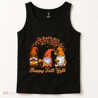 Happy Fall YAll Autumn Thanksgiving Fall Season Gnome Tank Top thumb 2
