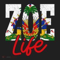 Haiti Flag Zoe Life Retro Women's Sweatshirt thumb 2