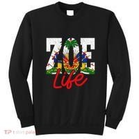 Haiti Flag Zoe Life Retro Sweatshirt thumb 0