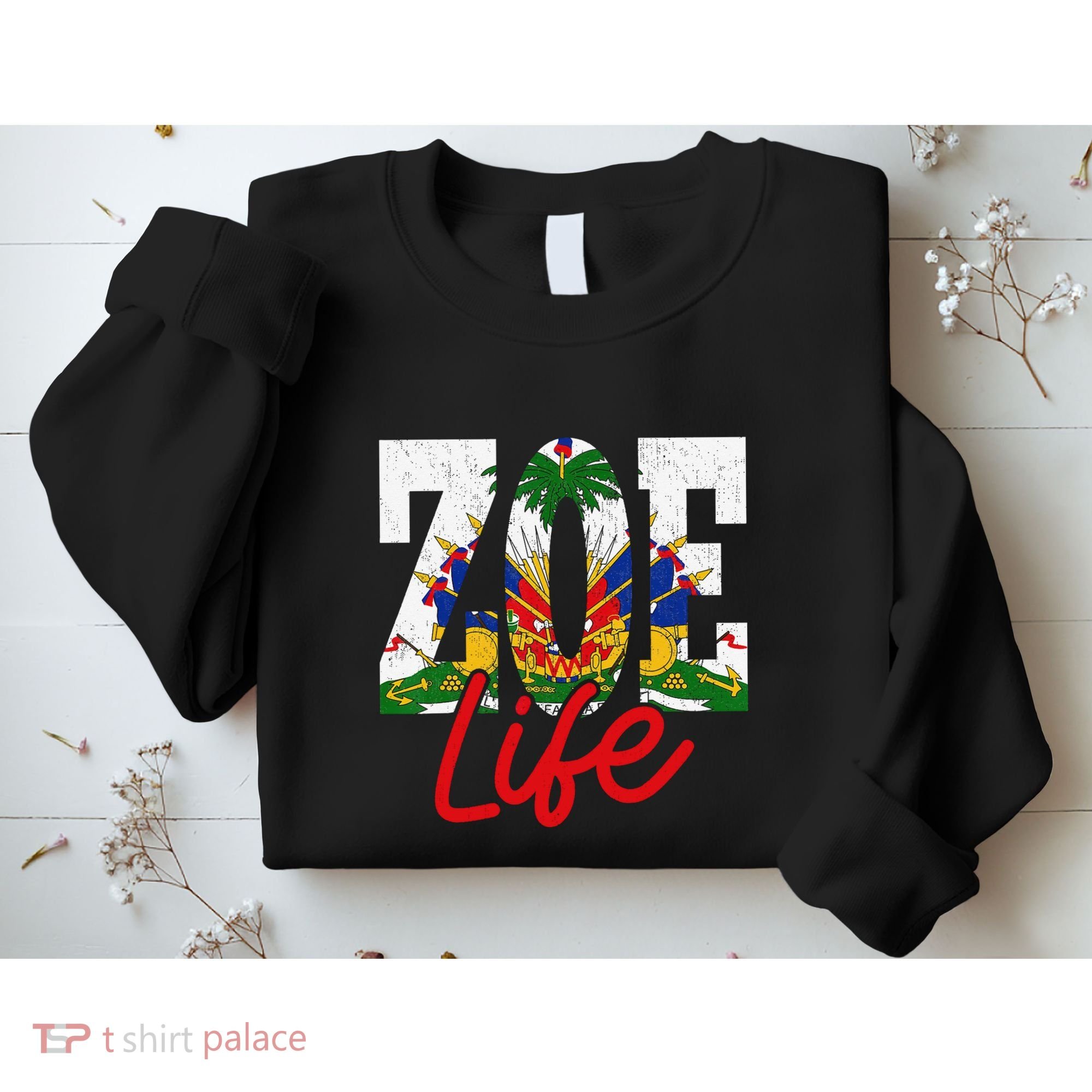 Haiti Flag Zoe Life Retro Sweatshirt