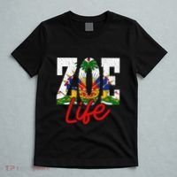 Haiti Flag Zoe Life Retro T-Shirt thumb 5