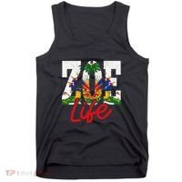 Haiti Flag Zoe Life Retro Tank Top thumb 0