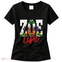 Haiti Flag Zoe Life Retro Women's T-Shirt thumb 0