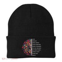 Hippie Guitar And Those Who Were Seen Dancing Peace Vibes Beanie thumb 0