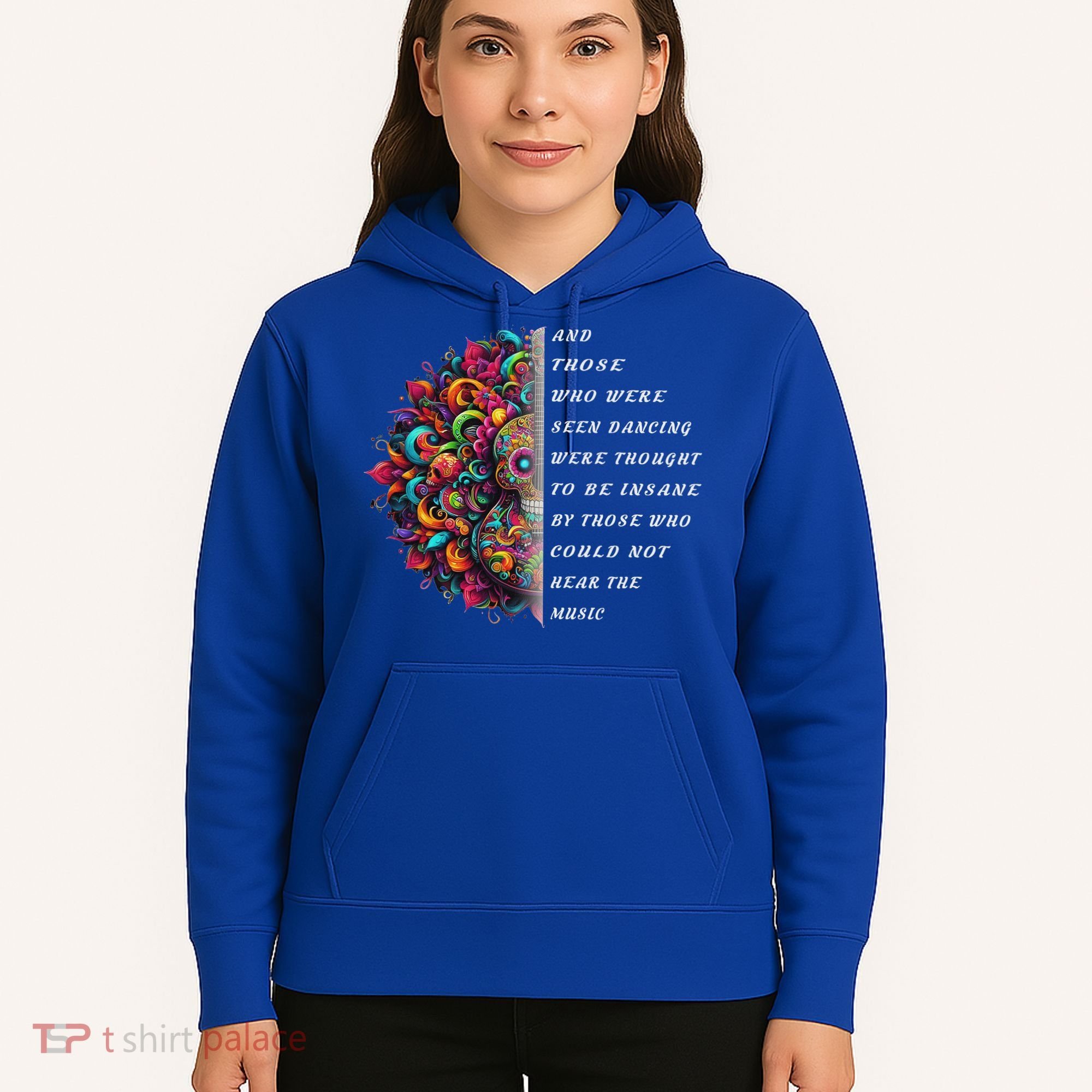 Hippie Guitar And Those Who Were Seen Dancing Peace Vibes Hoodie