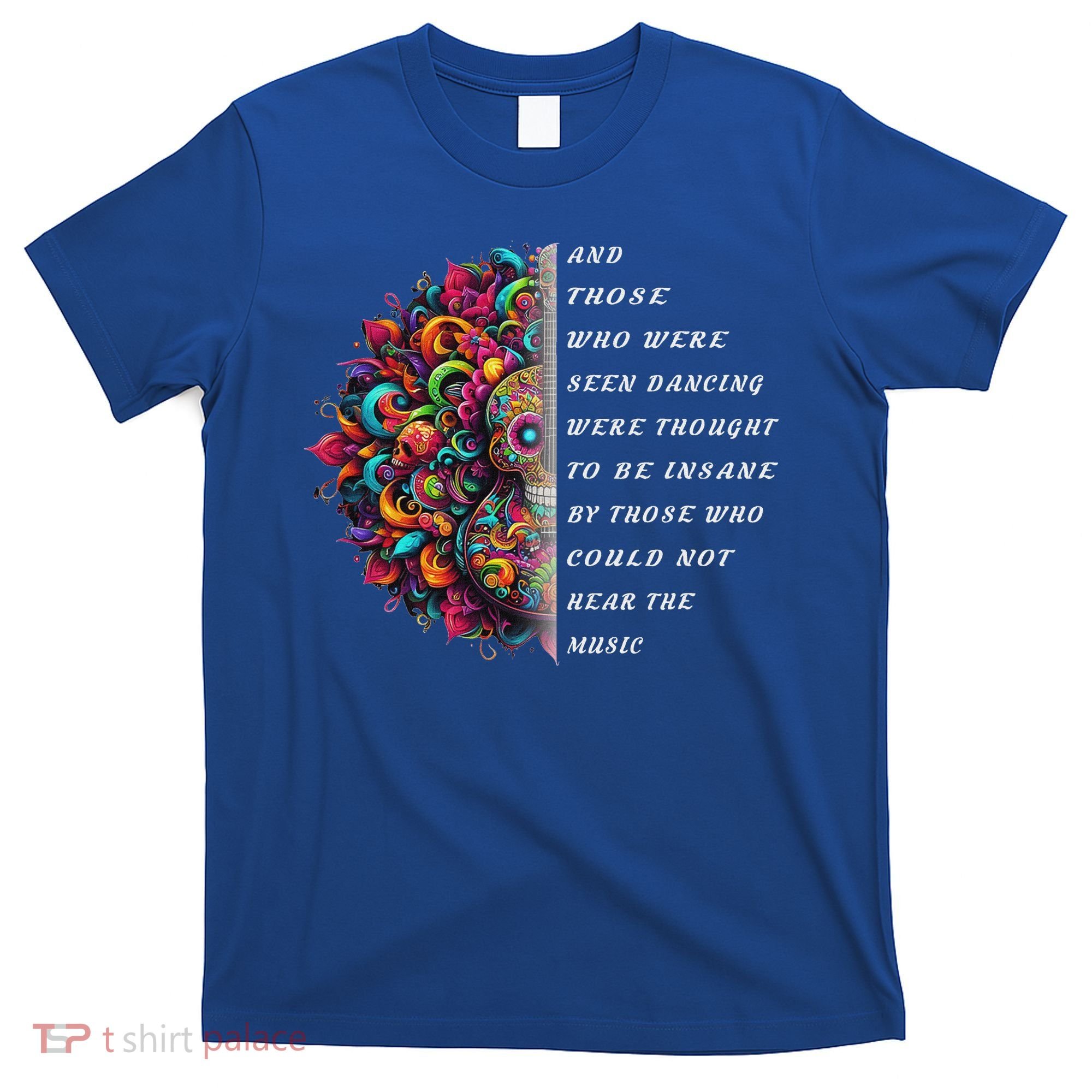 Hippie Guitar And Those Who Were Seen Dancing Peace Vibes T-Shirt