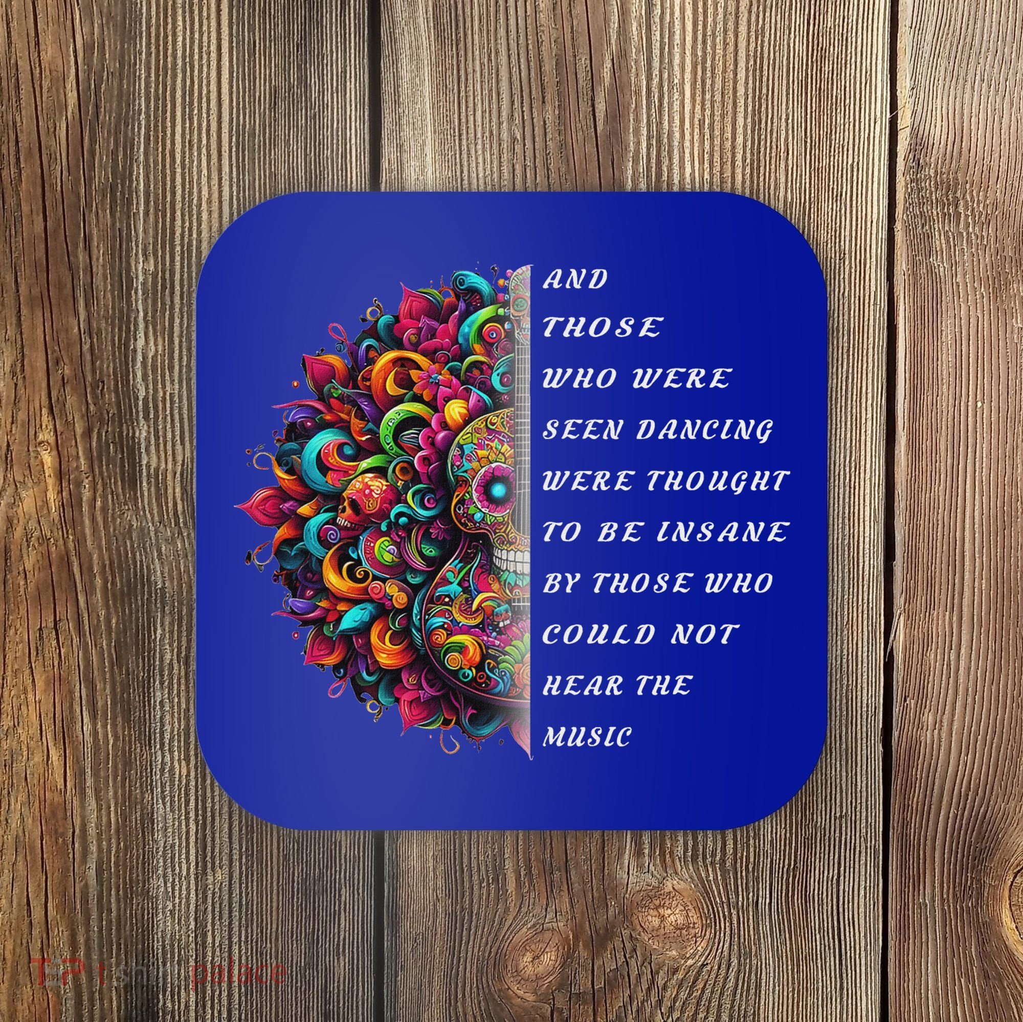 Hippie Guitar And Those Who Were Seen Dancing Peace Vibes Coaster