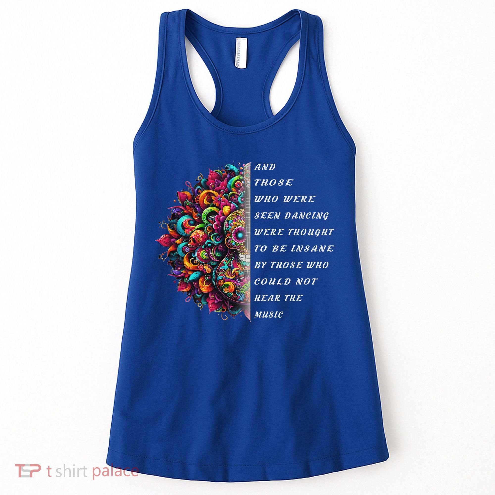 Hippie Guitar And Those Who Were Seen Dancing Peace Vibes Women's Tank Top
