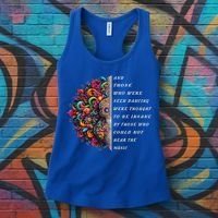 Hippie Guitar And Those Who Were Seen Dancing Peace Vibes Women's Tank Top thumb 3