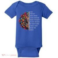 Hippie Guitar And Those Who Were Seen Dancing Peace Vibes Baby Bodysuit thumb 0