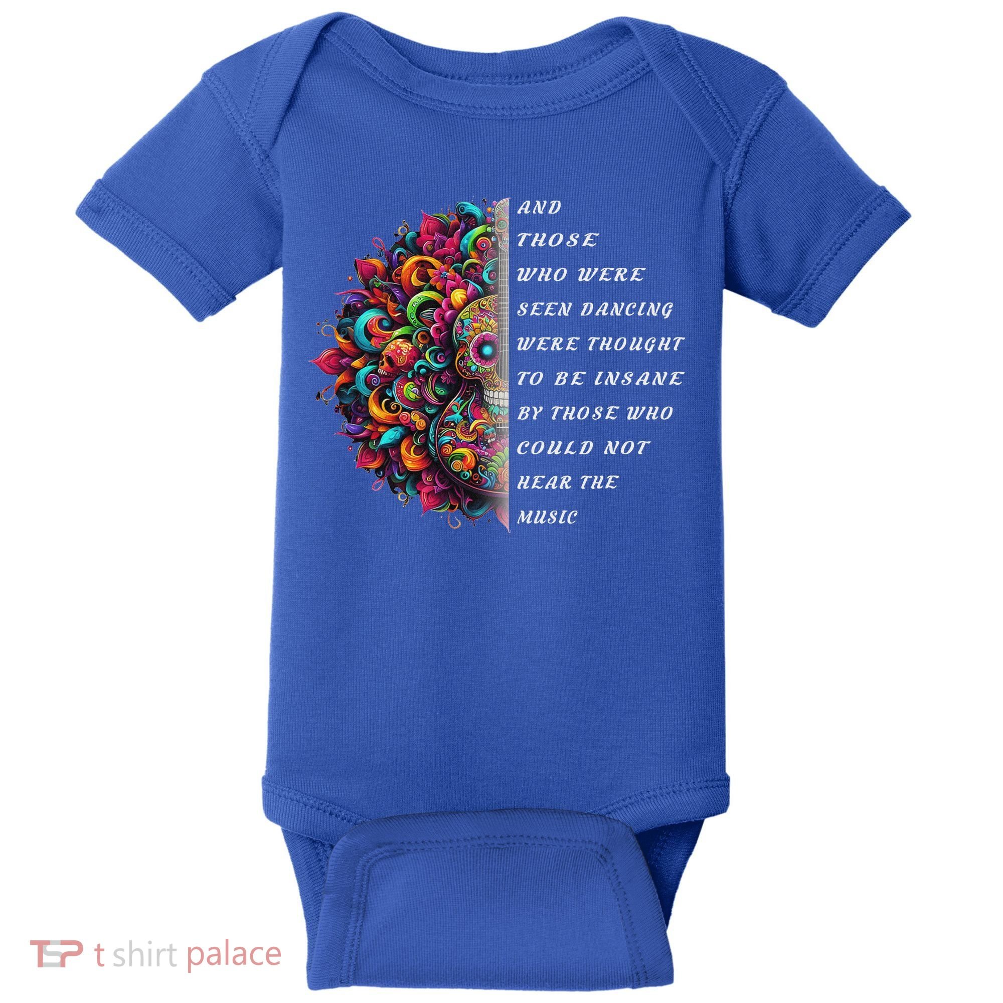 Hippie Guitar And Those Who Were Seen Dancing Peace Vibes Baby Bodysuit
