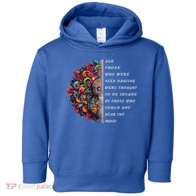 Hippie Guitar And Those Who Were Seen Dancing Peace Vibes Toddler Hoodie