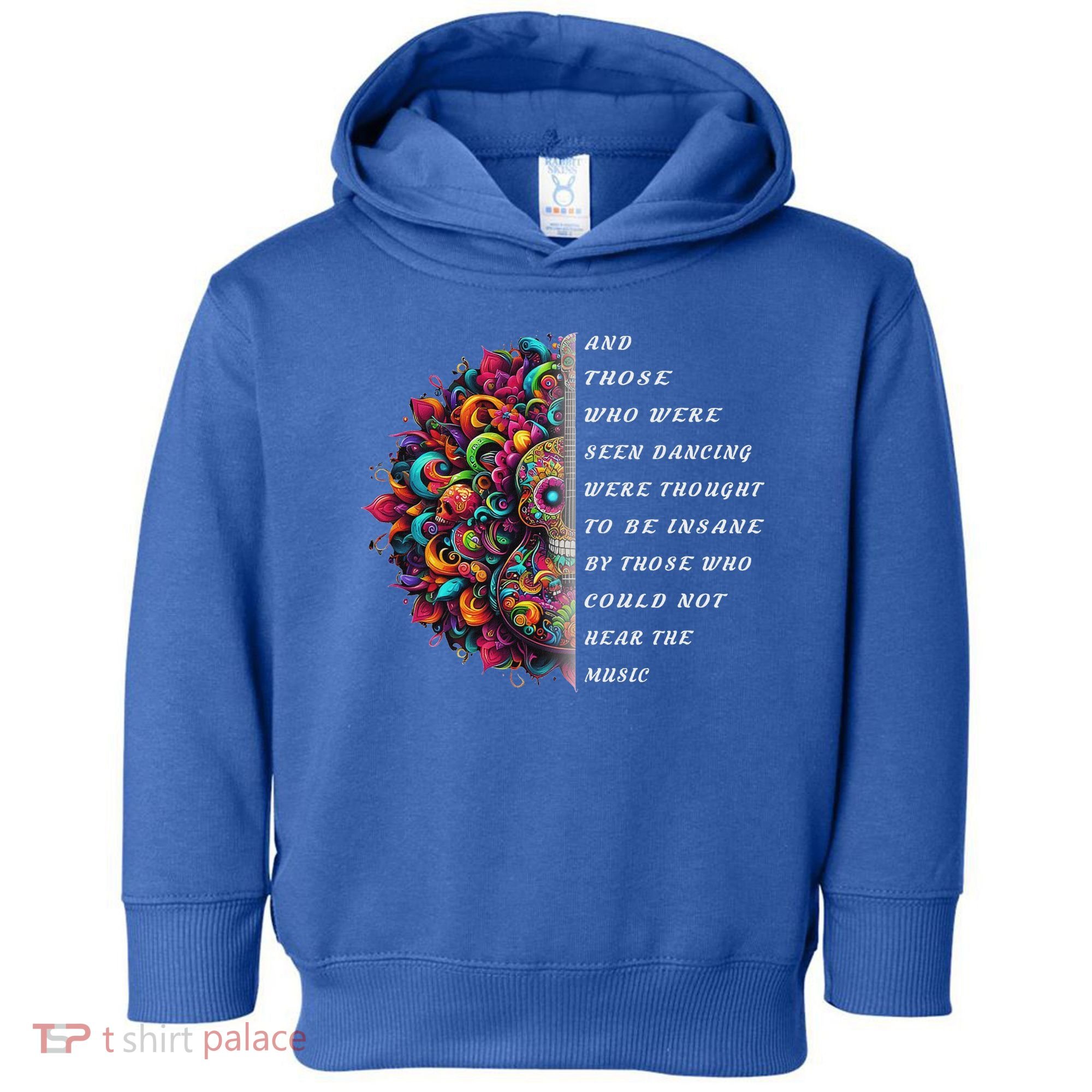 Hippie Guitar And Those Who Were Seen Dancing Peace Vibes Toddler Hoodie