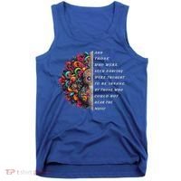 Hippie Guitar And Those Who Were Seen Dancing Peace Vibes Tank Top thumb 0