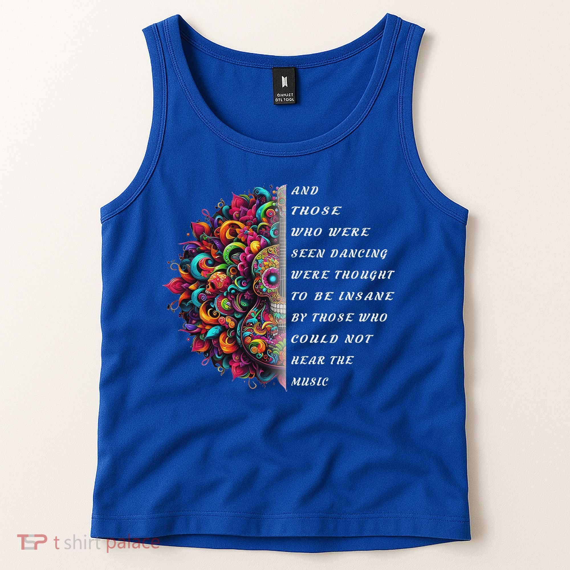 Hippie Guitar And Those Who Were Seen Dancing Peace Vibes Tank Top