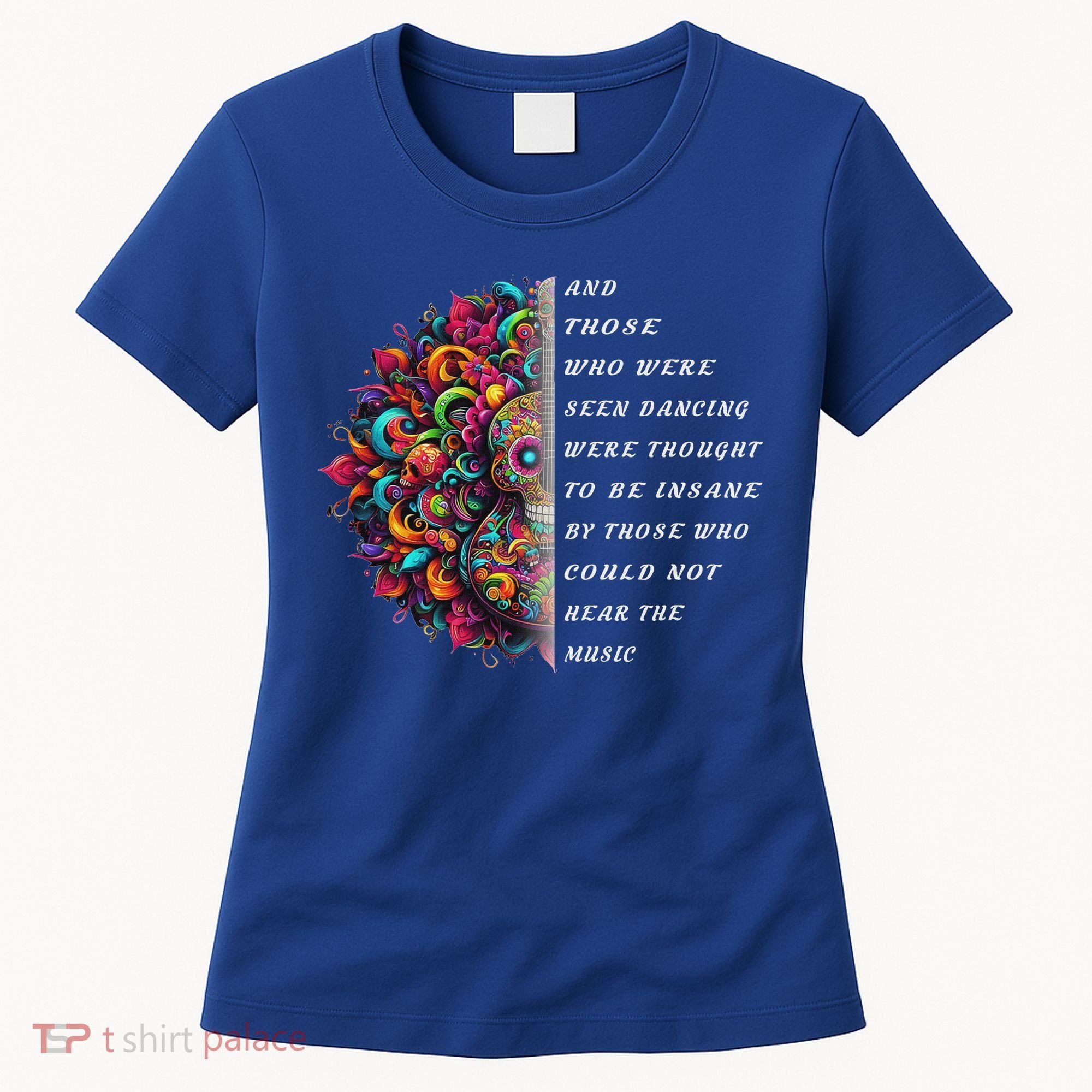 Hippie Guitar And Those Who Were Seen Dancing Peace Vibes Women's T-Shirt