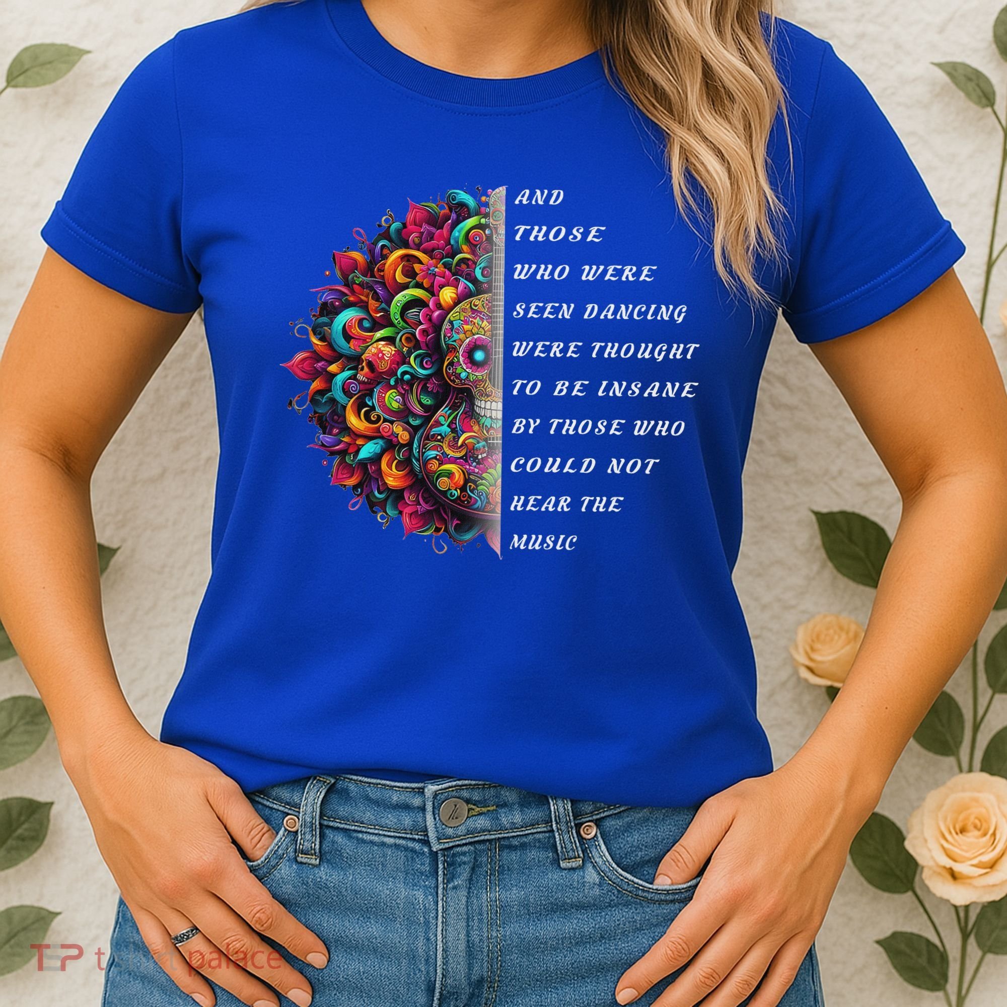 Hippie Guitar And Those Who Were Seen Dancing Peace Vibes Women's T-Shirt