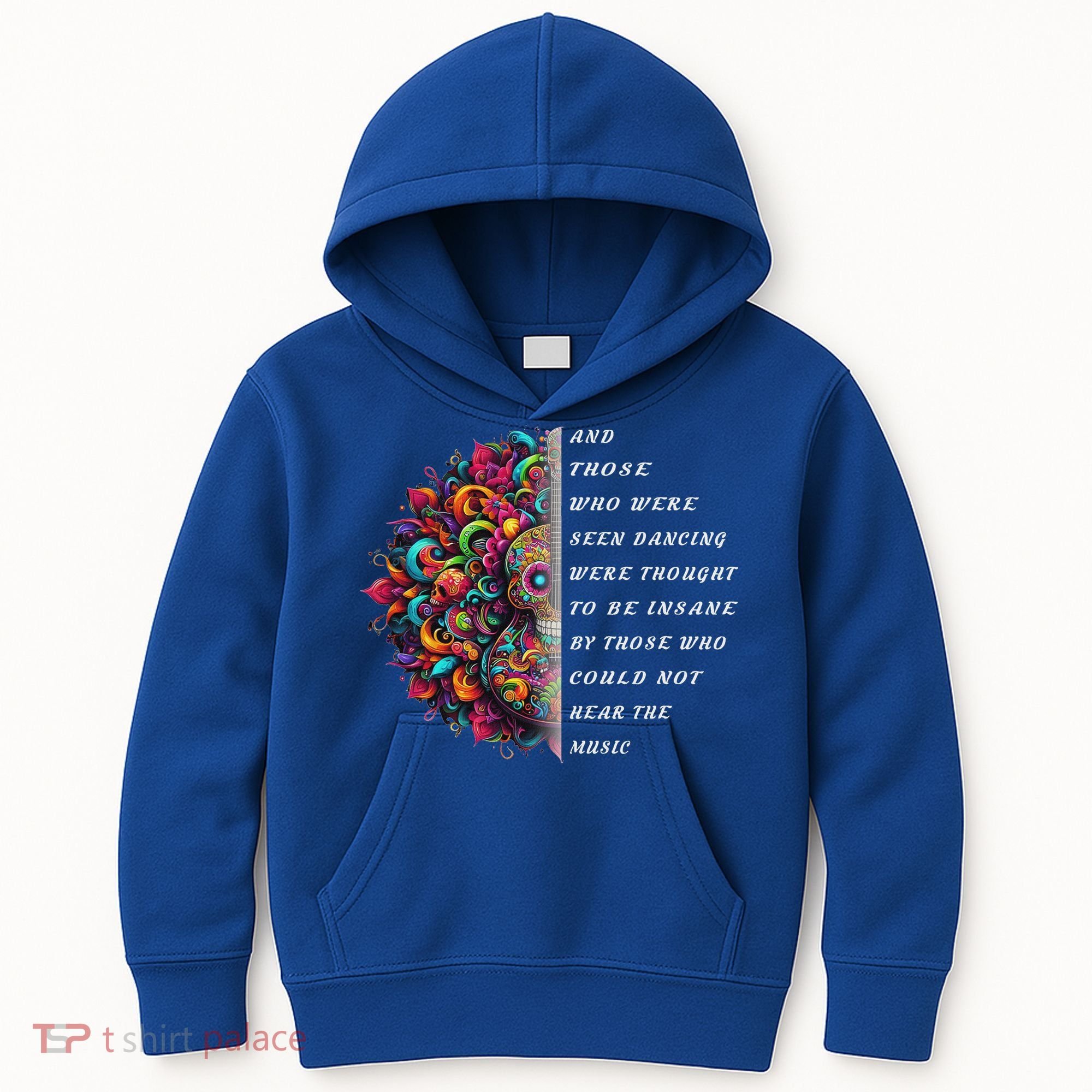 Hippie Guitar And Those Who Were Seen Dancing Peace Vibes Kids Hoodie