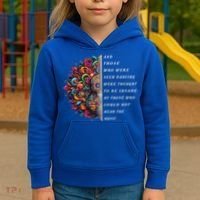 Hippie Guitar And Those Who Were Seen Dancing Peace Vibes Kids Hoodie thumb 3