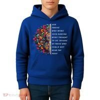 Hippie Guitar And Those Who Were Seen Dancing Peace Vibes Kids Hoodie thumb 4