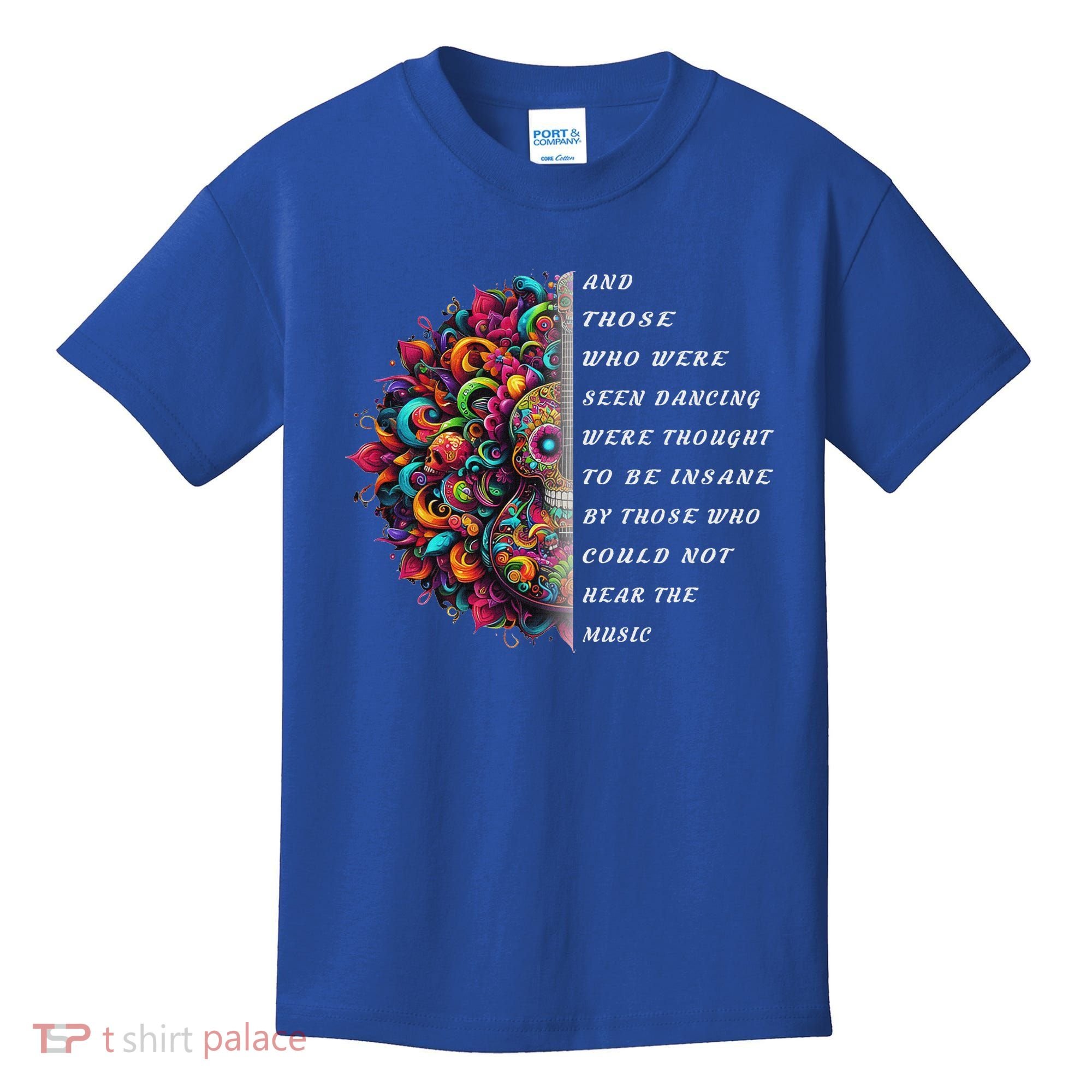 Hippie Guitar And Those Who Were Seen Dancing Peace Vibes Kids T-Shirt