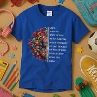 Hippie Guitar And Those Who Were Seen Dancing Peace Vibes Kids T-Shirt thumb 3