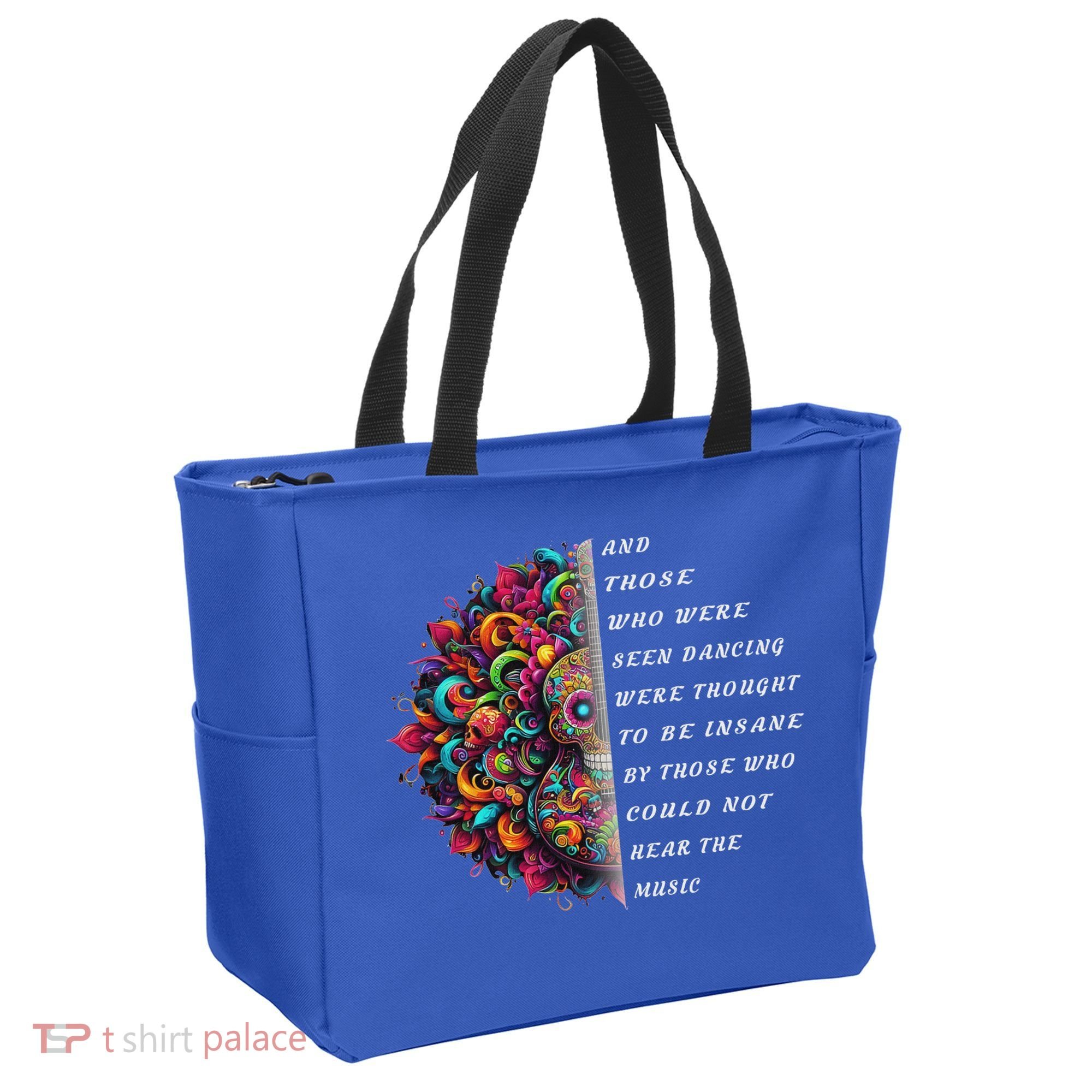 Hippie Guitar And Those Who Were Seen Dancing Peace Vibes Tote Bag