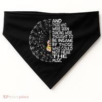Hippie Guitar And Those Who Were Seen Dancing Peace USA-Made Doggie Bandana thumb 0