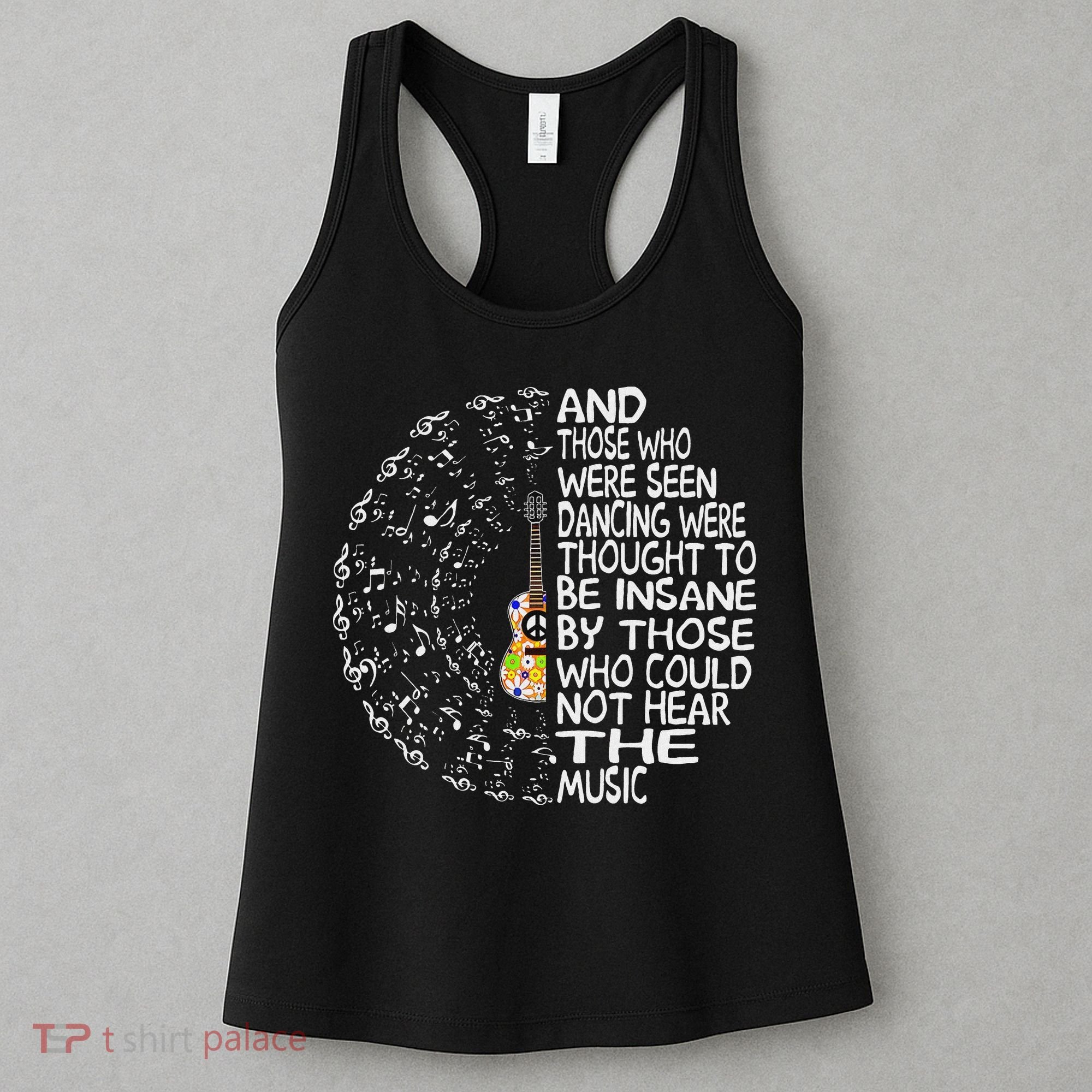 Hippie Guitar And Those Who Were Seen Dancing Peace Women's Tank Top