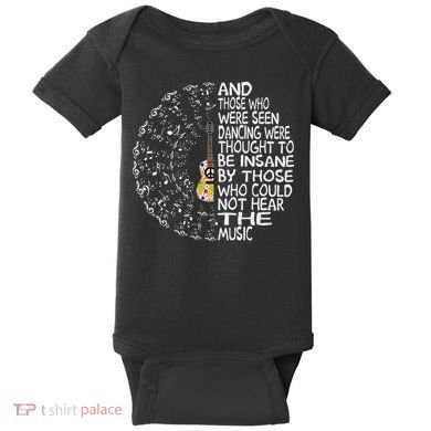 Hippie Guitar And Those Who Were Seen Dancing Peace Baby Bodysuit