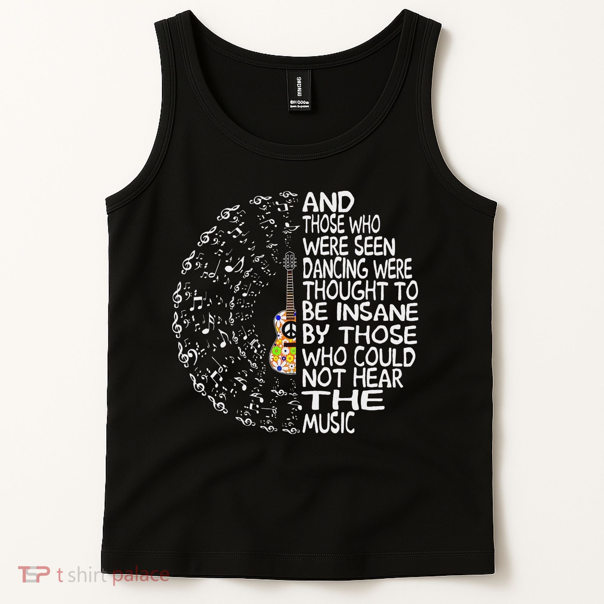 Hippie Guitar And Those Who Were Seen Dancing Peace Tank Top