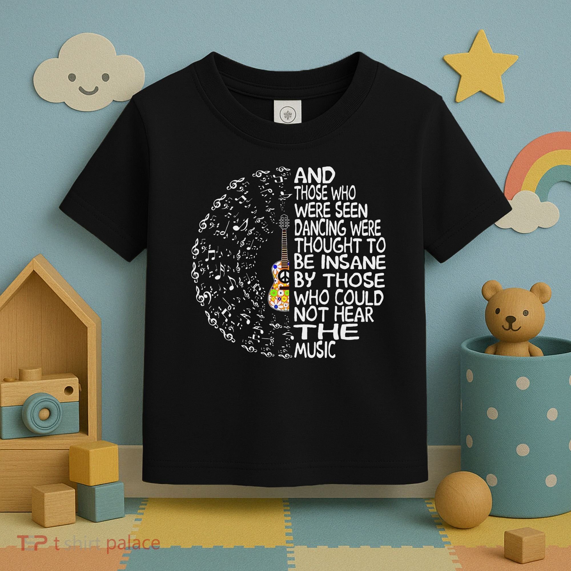 Hippie Guitar And Those Who Were Seen Dancing Peace Toddler T-Shirt