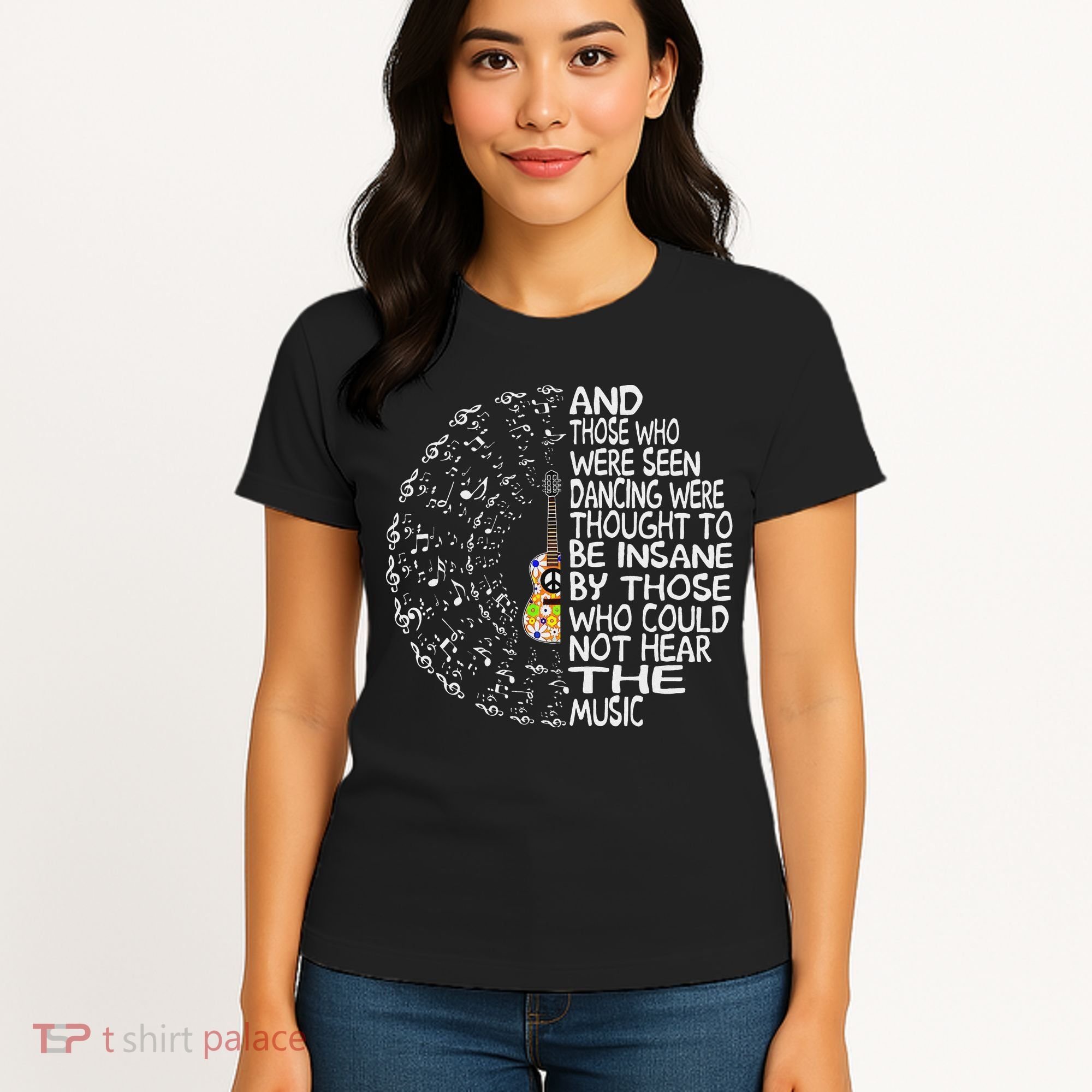 Hippie Guitar And Those Who Were Seen Dancing Peace Women's T-Shirt