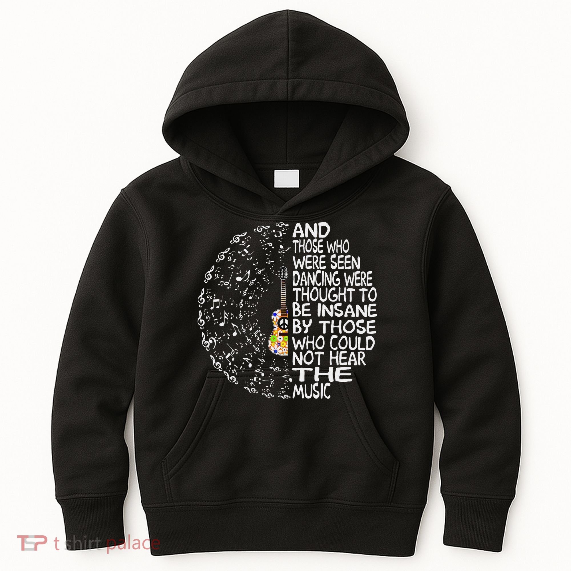 Hippie Guitar And Those Who Were Seen Dancing Peace Kids Hoodie