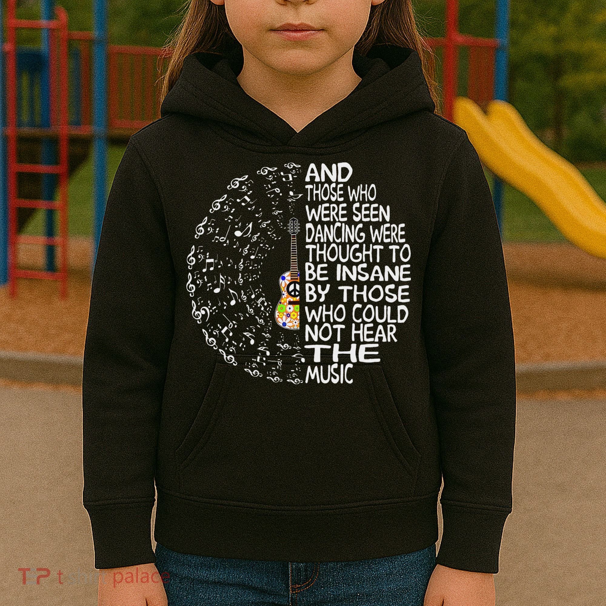 Hippie Guitar And Those Who Were Seen Dancing Peace Kids Hoodie