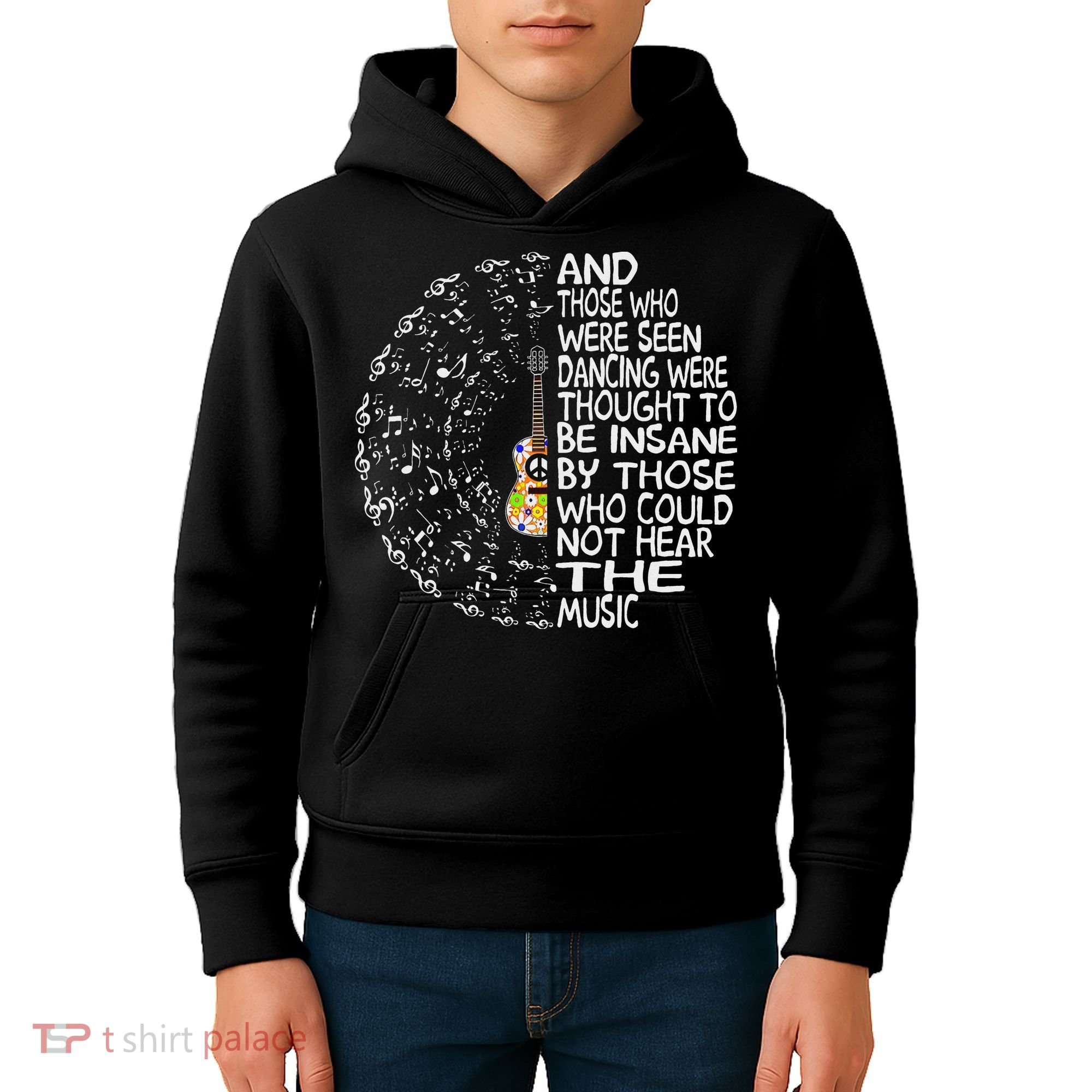 Hippie Guitar And Those Who Were Seen Dancing Peace Kids Hoodie