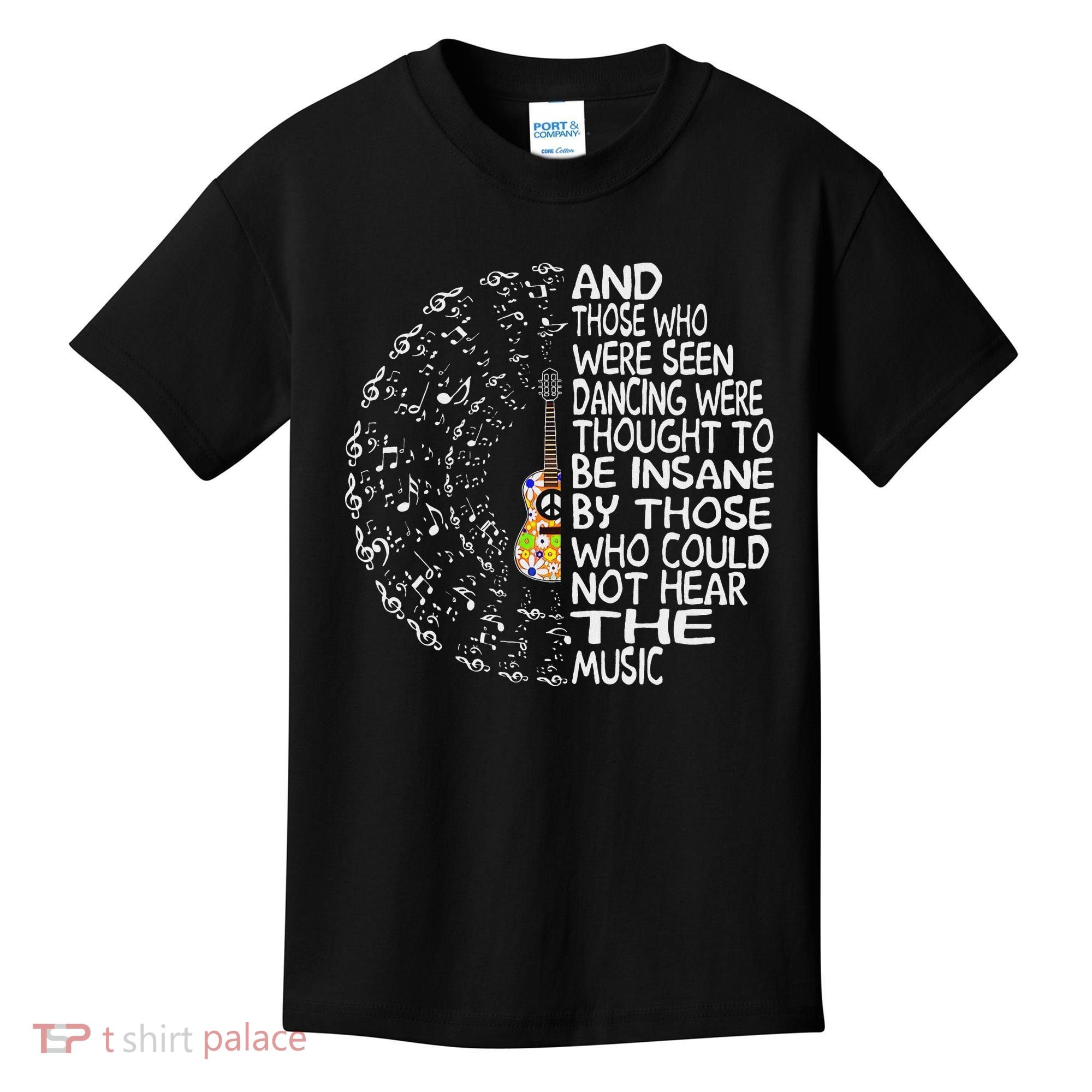 Hippie Guitar And Those Who Were Seen Dancing Peace Kids T-Shirt