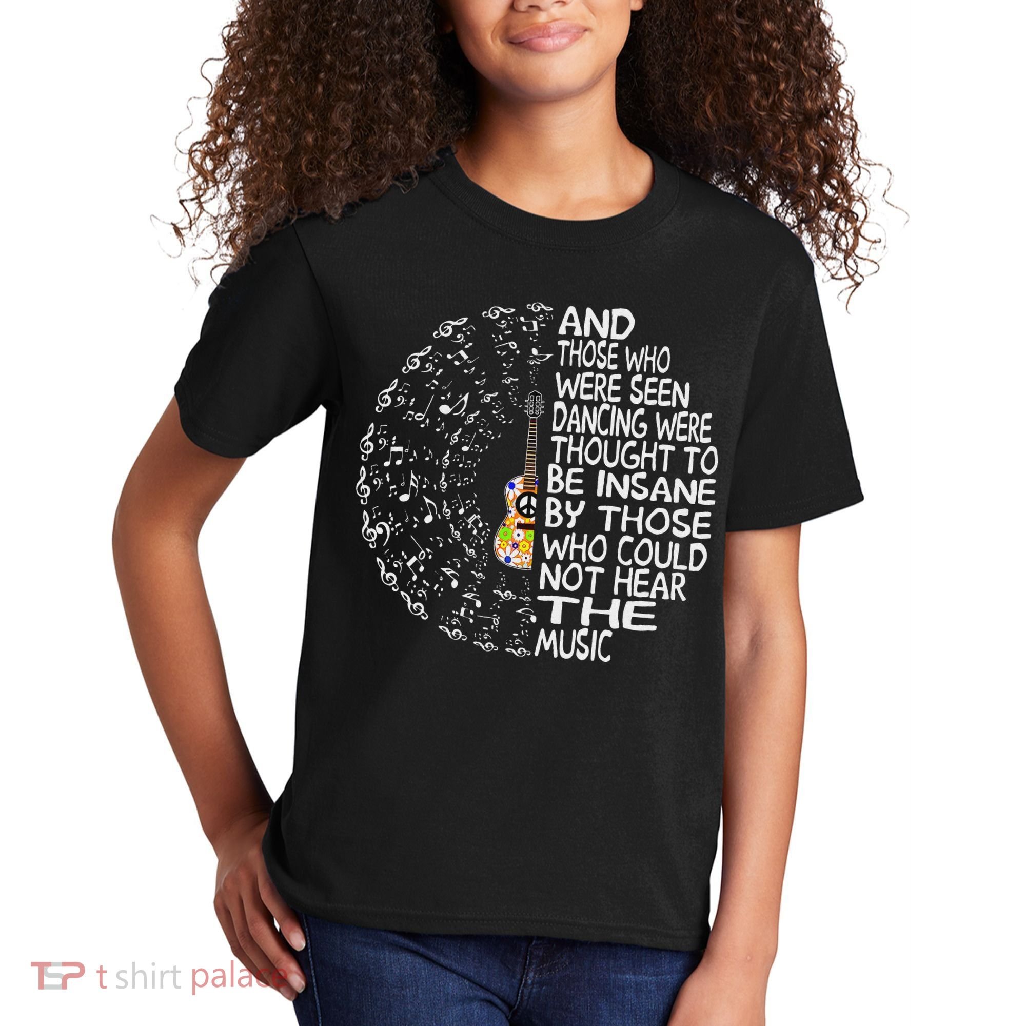 Hippie Guitar And Those Who Were Seen Dancing Peace Kids T-Shirt